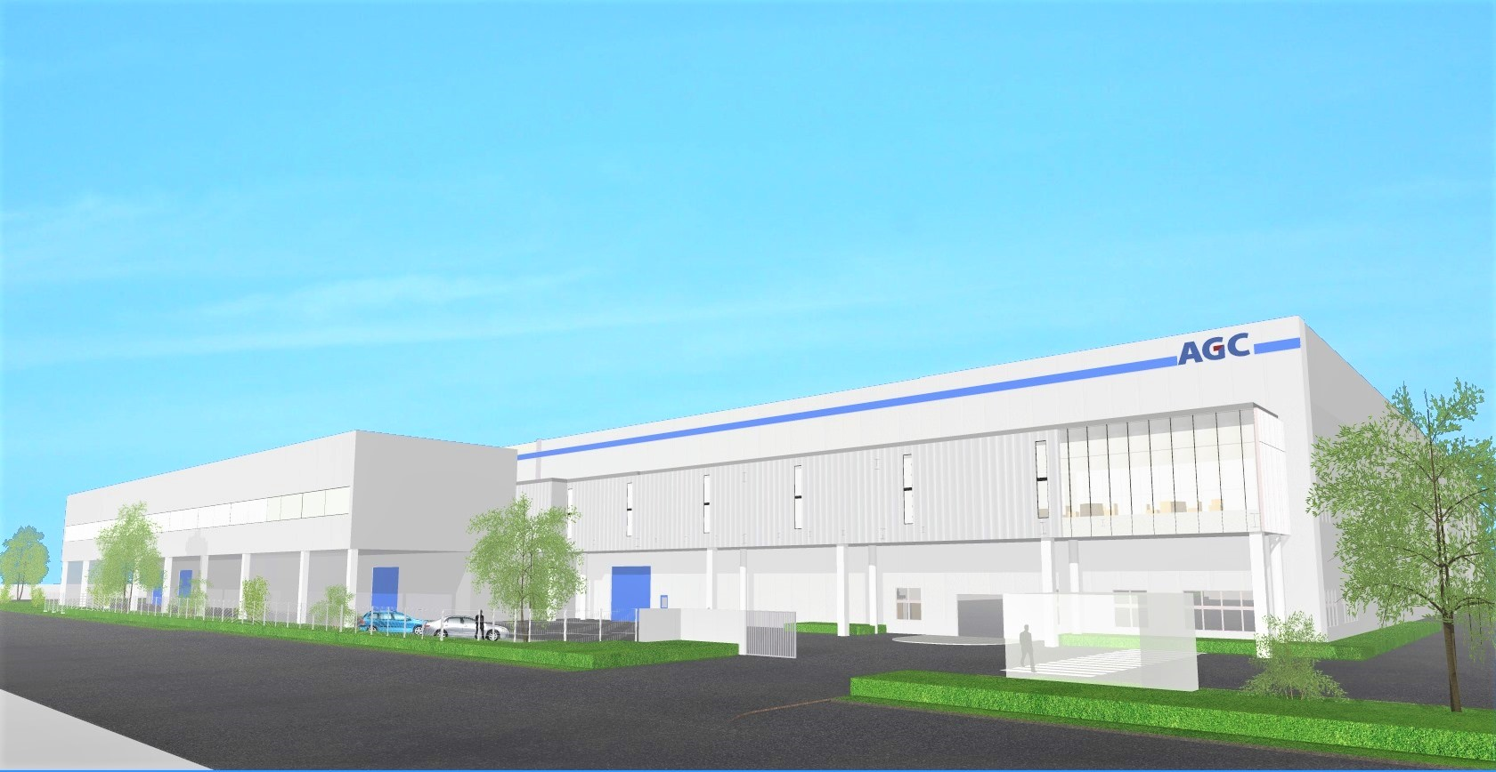 AGC Electronics new production facility (conceptual drawing）