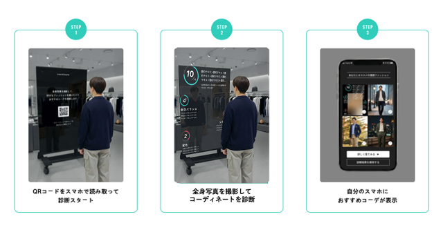 AIファッション診断が可能な次世代型デジタルミラーを「Flags（新宿フラッグス）」に試験導入