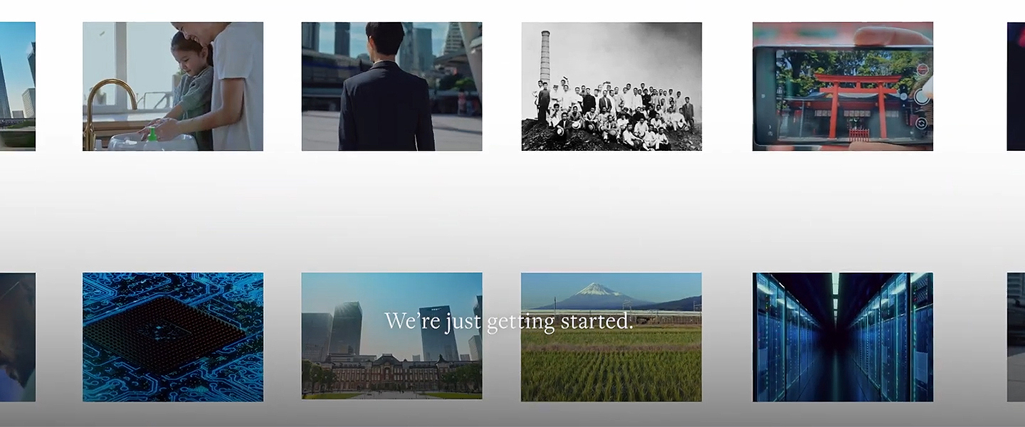 AGC's commercial aired on the BBC, highlighting the company's history and diverse business domains.
