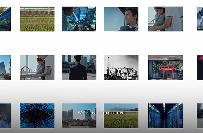 AGC's commercial aired on the BBC, highlighting the company's history and diverse business domains.