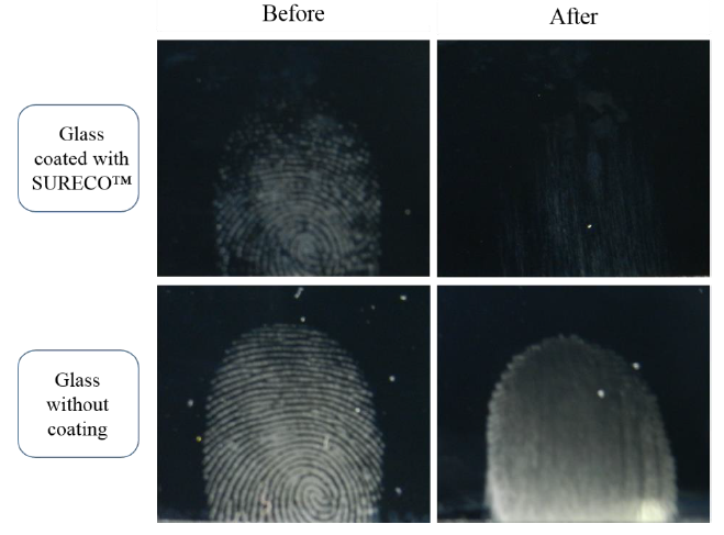 Fingerprint wiping comparison