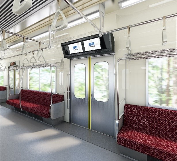 infoverre installed in Saitama Rapid Railway trains
