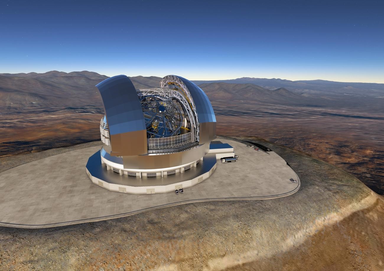 欧州超大型望遠鏡（ELT）の完成予想図