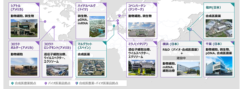 AGCグループのCDMO事業拠点