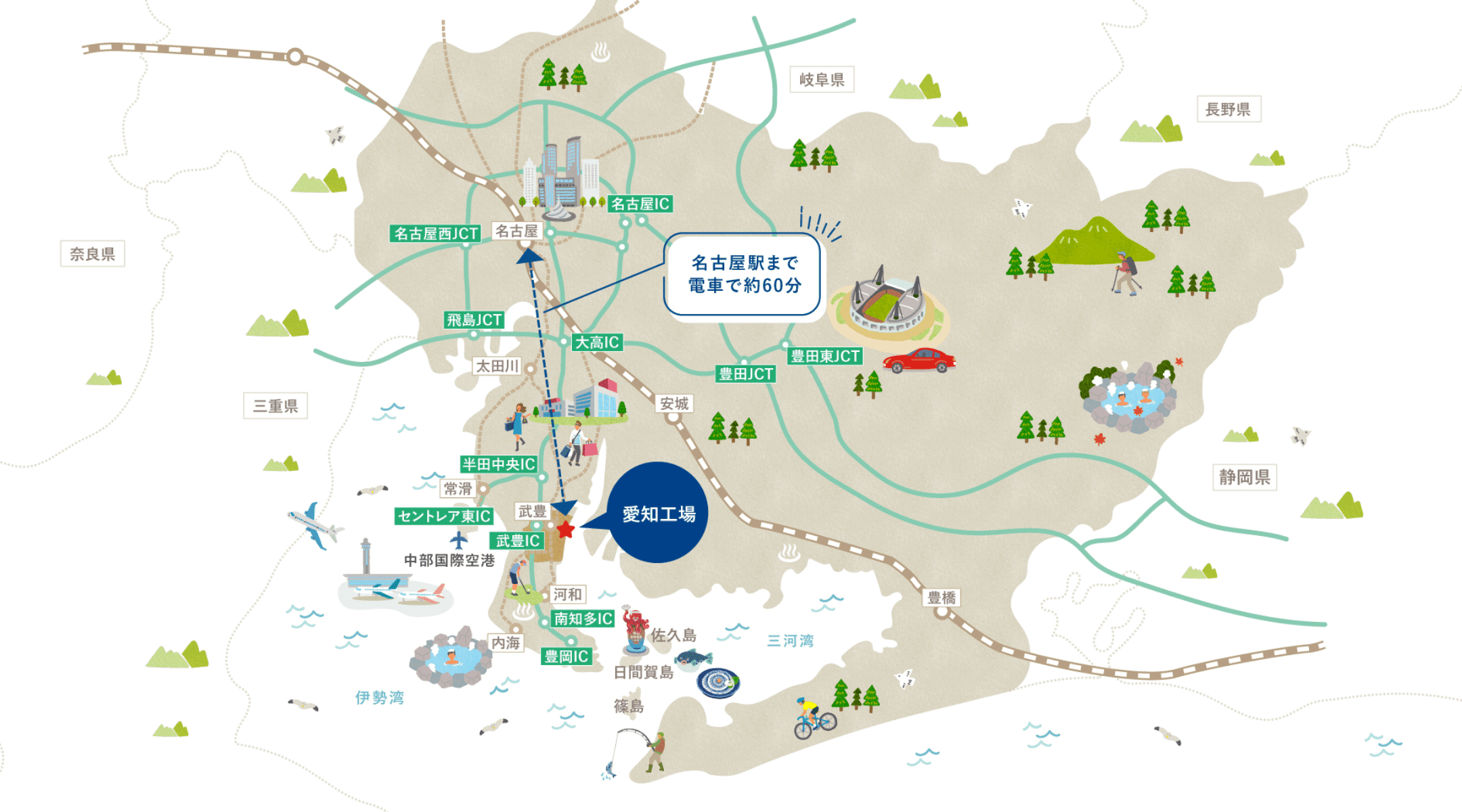 愛知工場がある「愛知県武豊町」ってどんなところ？