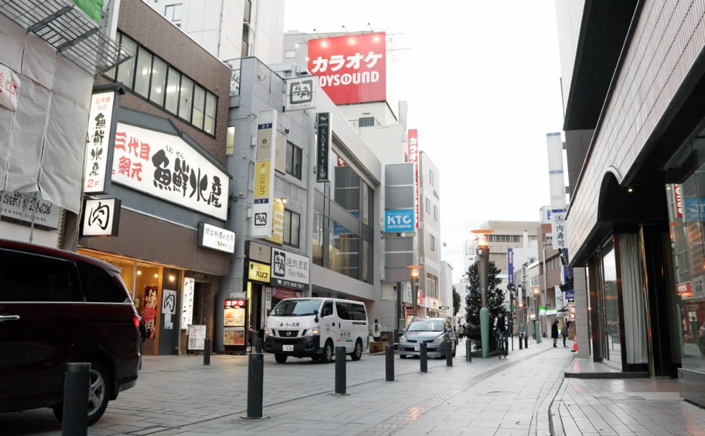 郡山市の町並み