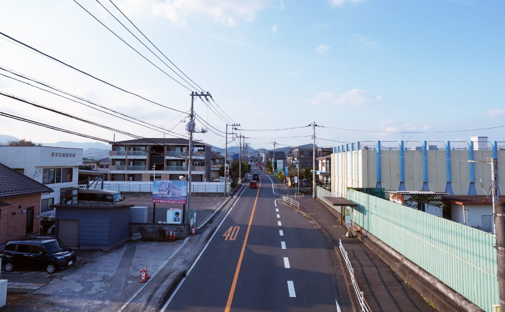 愛川町の町並み