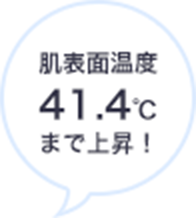 肌表面温度 41.4℃まで上昇！